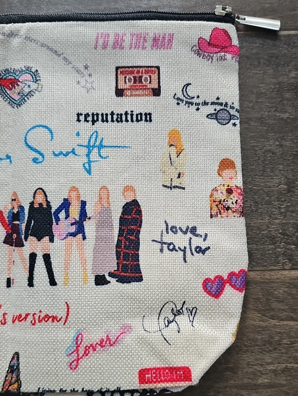 Taylor Swift Makeup Bag School Pencil Pouch 10 x 7 Swifties 1989 Lover